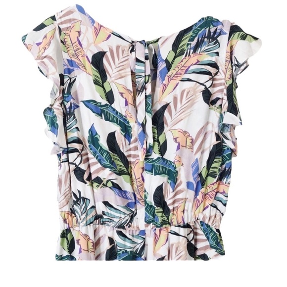 🌺SANCTUARY Antonella Tropical Palm Print Wide Leg Tie-back Jumpsuit Size M🌺 - Picture 8 of 10